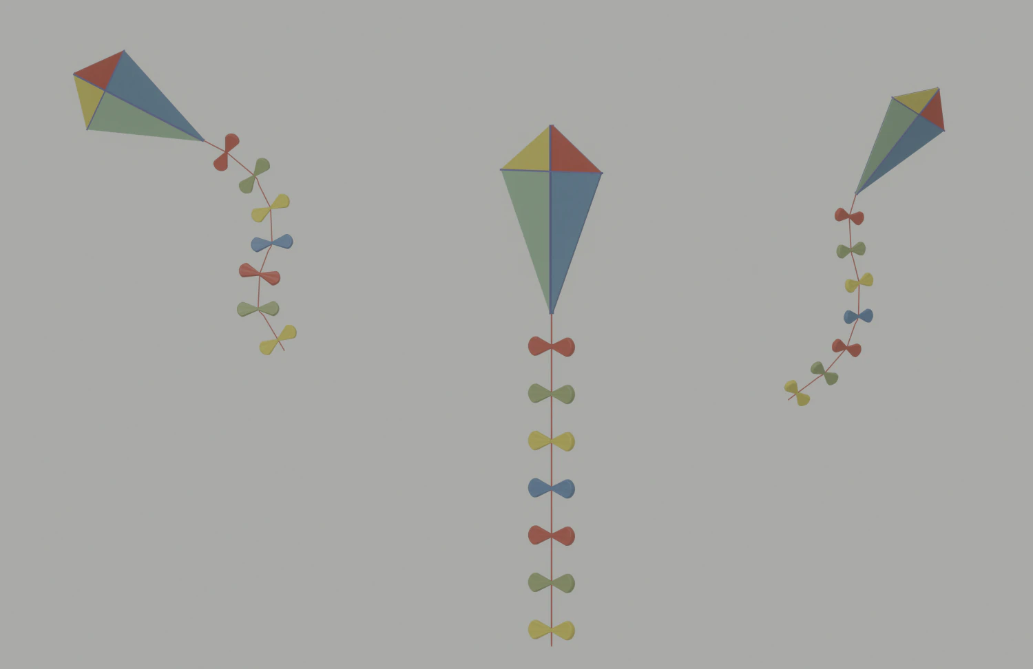 Kite 3D Model .c4d .max .obj .3ds .fbx .stl .blend 