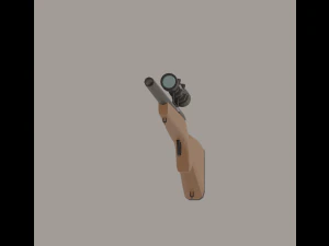 Sniper Rifle Low-Poly 3D Model