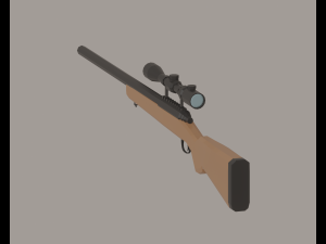 Sniper Rifle Low-Poly 3Dモデル