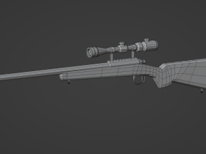 Sniper Rifle Low-Poly 3Dモデル
