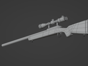 Sniper Rifle Low-Poly 3Dモデル
