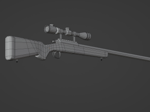 Sniper Rifle Low-Poly 3Dモデル