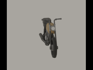 Low Poly Motorcycle Model 3D