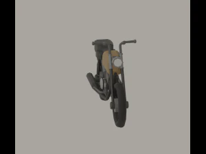 Low Poly Motorcycle 3D Model