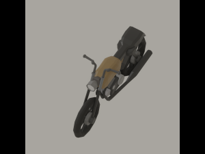 Low Poly Motorcycle Model 3D