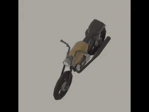 Low Poly Motorcycle 3D Model