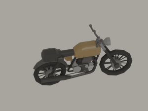Low Poly Motorcycle Model 3D