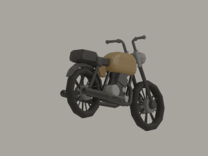 Low Poly Motorcycle Model 3D