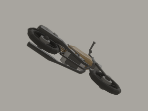 Low Poly Motorcycle Model 3D
