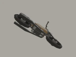 Low Poly Motorcycle 3D Model