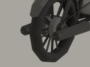 Low Poly Motorcycle Model 3D