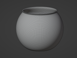 Round Aquarium with GoldFish Model 3D