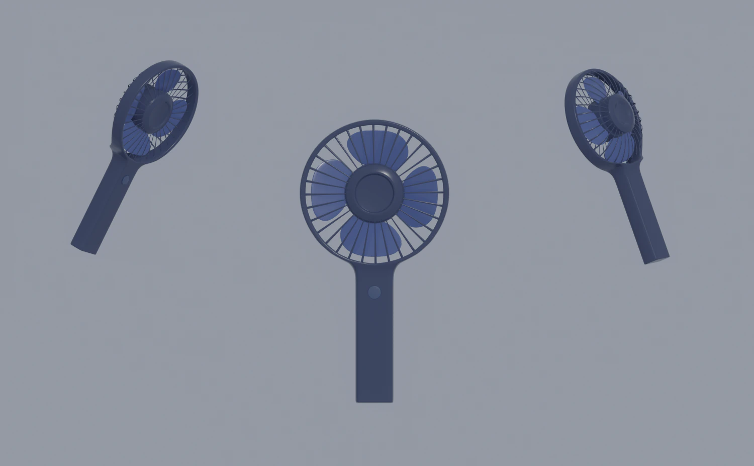 Mini Handheld Fan 3D Model .c4d .max .obj .3ds .fbx .stl .blend 