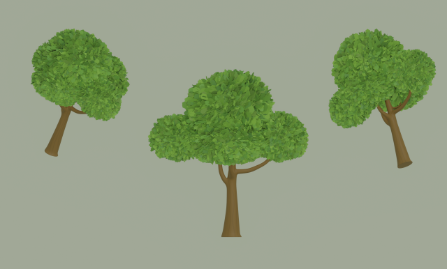 Toon Tree 3D Model .c4d .max .obj .3ds .fbx .stl .blend 