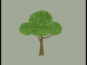 Toon Tree 3D Model
