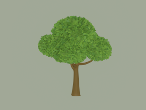 Toon Tree 3D Model
