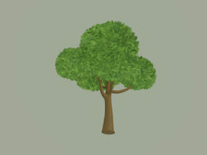 Toon Tree 3D Model