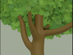 Toon Tree 3D Model