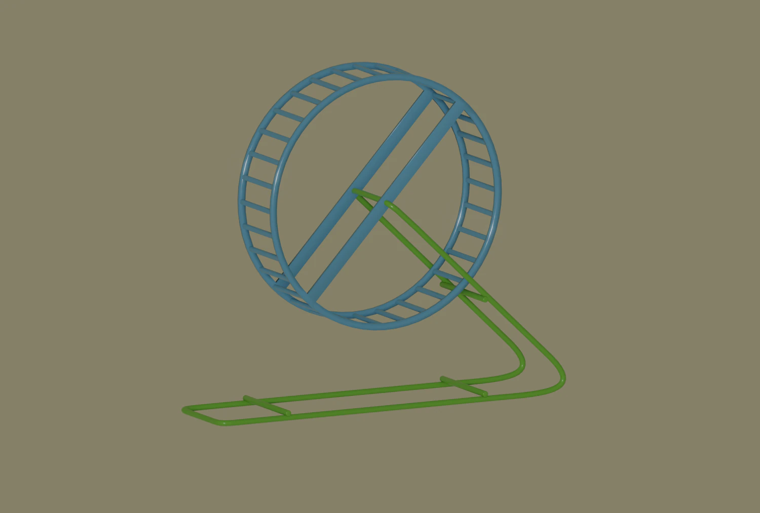 Hamster Wheel 3D Model .c4d .max .obj .3ds .fbx .stl .blend 