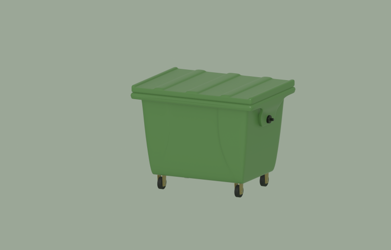 Trash Bin 3D Modell .c4d .max .obj .3ds .fbx .stl .blend 
