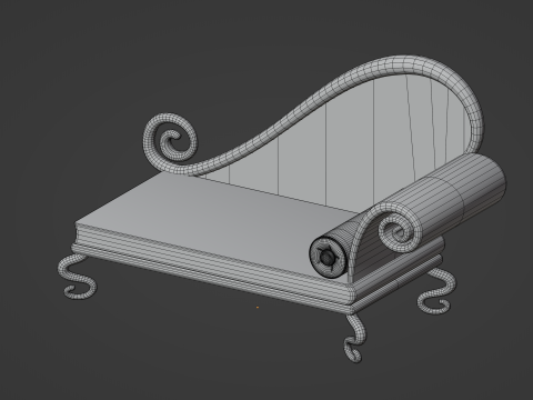 Sofá desmayado Modelo 3D
