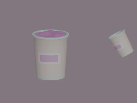 アイスクリームバケツ 3Dモデル