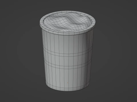 Ice-Cream Bucket 3D Model