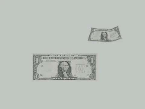 Billete de un d&oacute;lar Modelo 3D