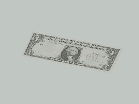 Banconota da un dollaro Modello 3D