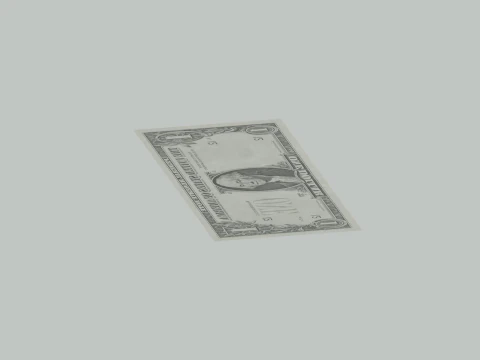 Banconota da un dollaro Modello 3D