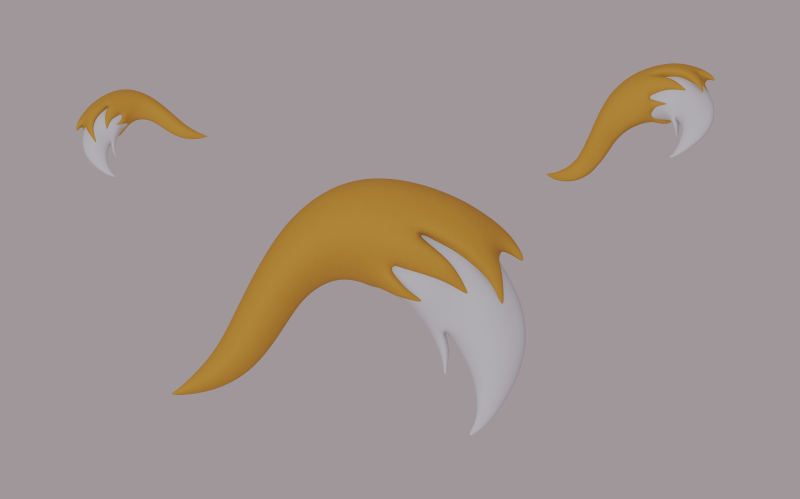Fox Tail 3D Модель .c4d .max .obj .3ds .fbx .stl .blend 
