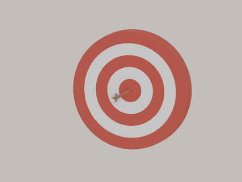 Red-White Target 3D 模型