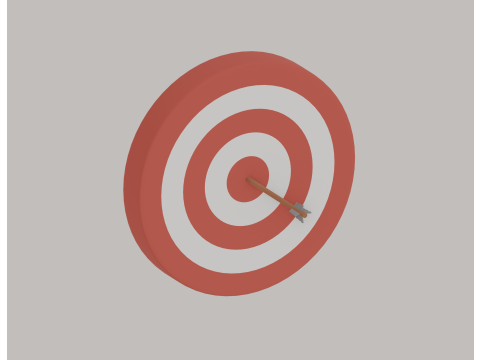 Red-White Target 3D 模型