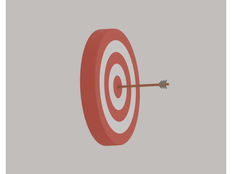 Red-White Target 3D 模型