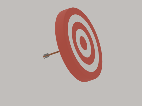 Red-White Target 3D 模型