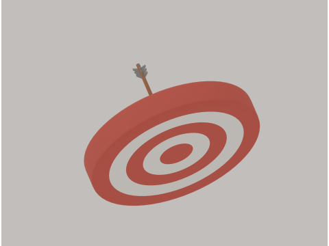 Red-White Target 3D 模型