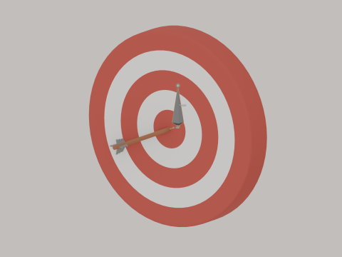 Red-White Target 3D 模型