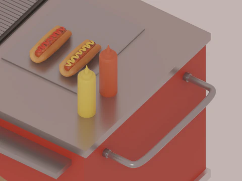 Hot Dog Cart 3D Model