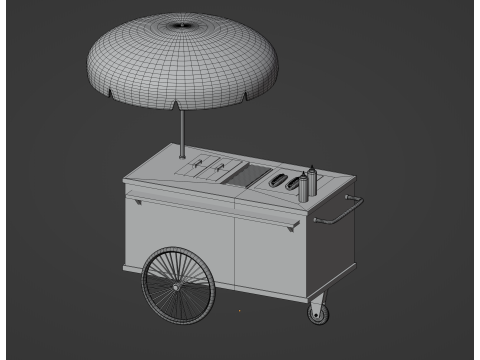 Візок для хот-догів 3D Модель