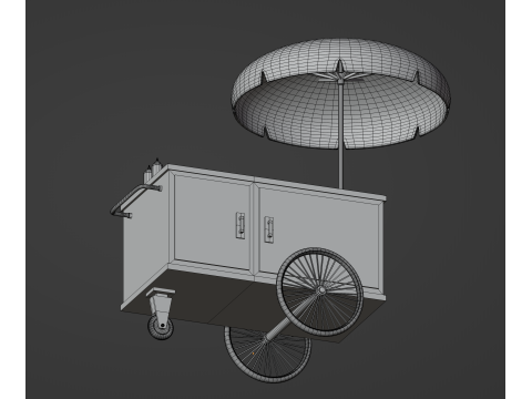 Візок для хот-догів 3D Модель