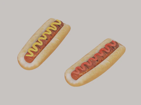 ホットドッグ 3Dモデル
