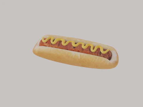 Hot Dog 3D Model