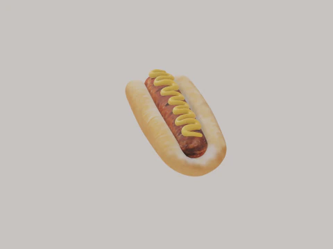 Hot Dog 3D Model