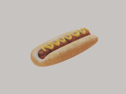 Hot Dog 3D Model