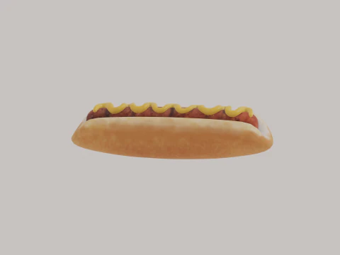 Hot Dog 3D Model