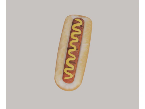 Hot Dog 3D Model