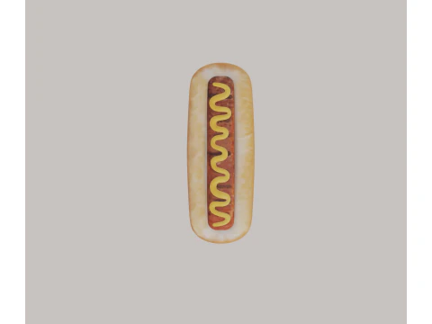Hot Dog 3D Model