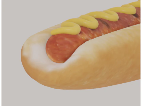 Hot Dog 3D Model