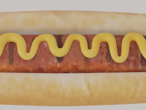Hot Dog 3D Model