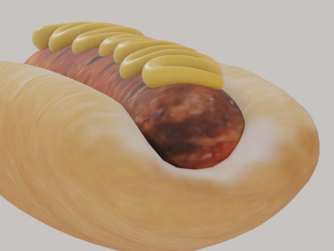 Hot Dog 3D Model